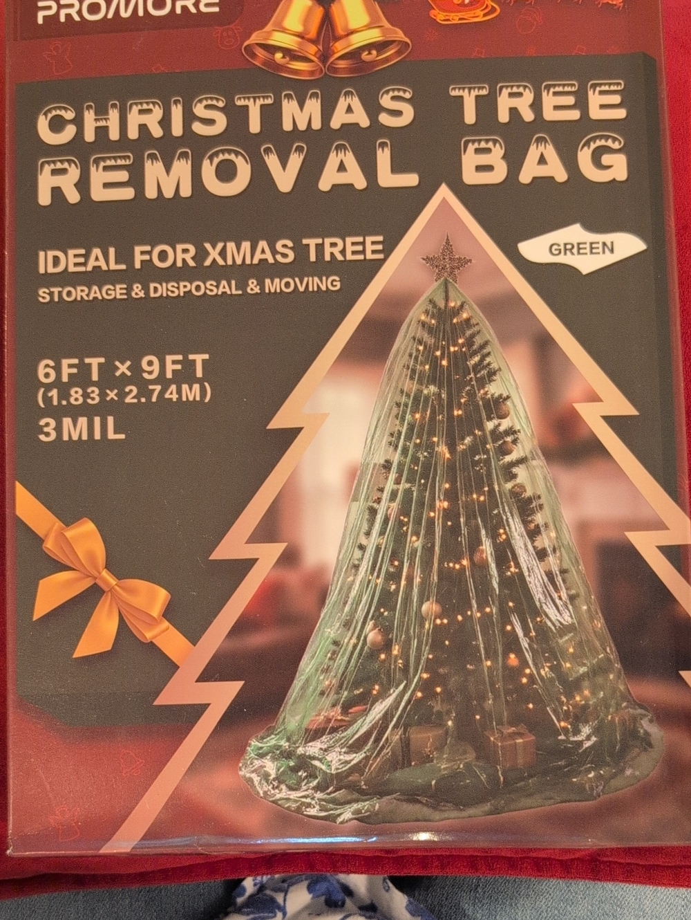 Green Christmas Tree Removal Bag - 6ft x 9ft